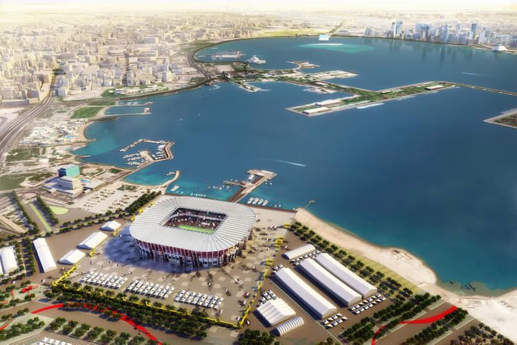 Çadır, ərəb baş geyimi və konteynerlərdən qurulan arena – DÇ-2022-nin stadionları