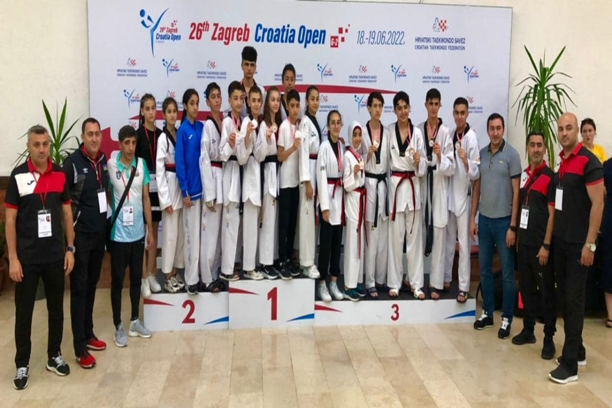 Taekvondoçularımız Zaqrebdə 21 medal qazandı 