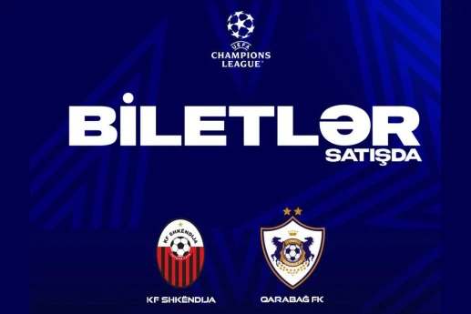 "Şkendiya" - "Qarabağ" matçının biletləri satış çıxarılır