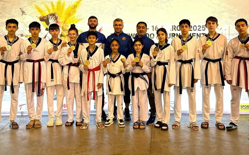 Taekvondoçularımız Belçikada 11 medal qazanıblar