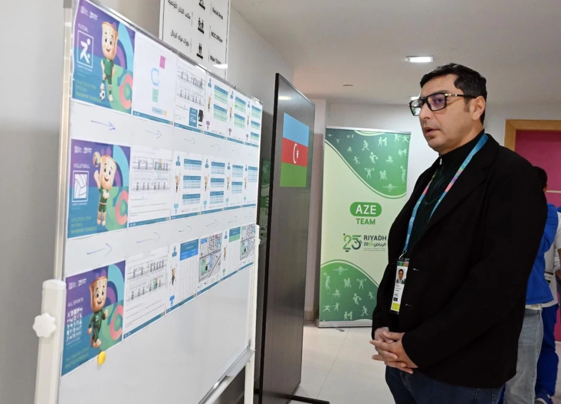 Fərid Qayıbov Ər-Riyadda Azərbaycan idmançıları ilə görüşüb - FOTO 