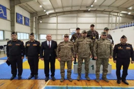 Mülki müdafiə qoşunlarında güləş üzrə birincilik keçirilib - FOTO 