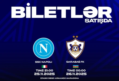 "Napoli" - "Qarabağ" oyununun biletləri satışa çıxarılır