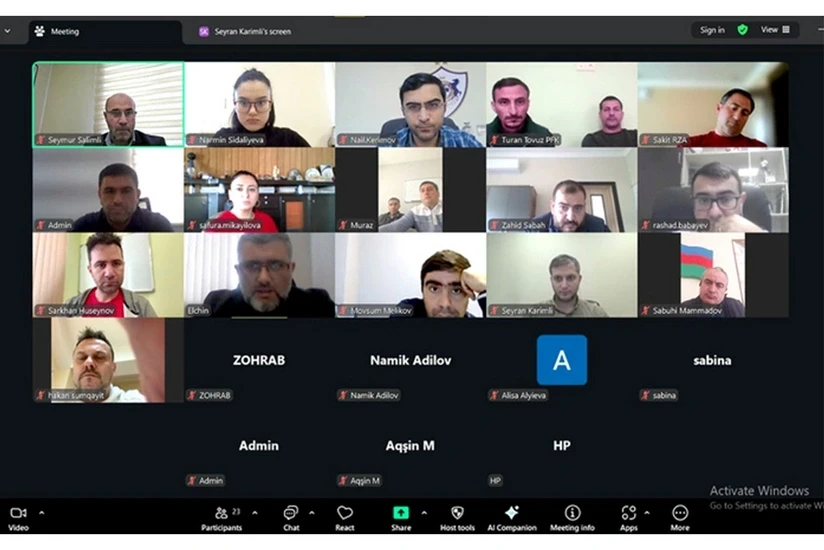 AFFA Klub nümayəndələri ilə onlayn görüş keçirib