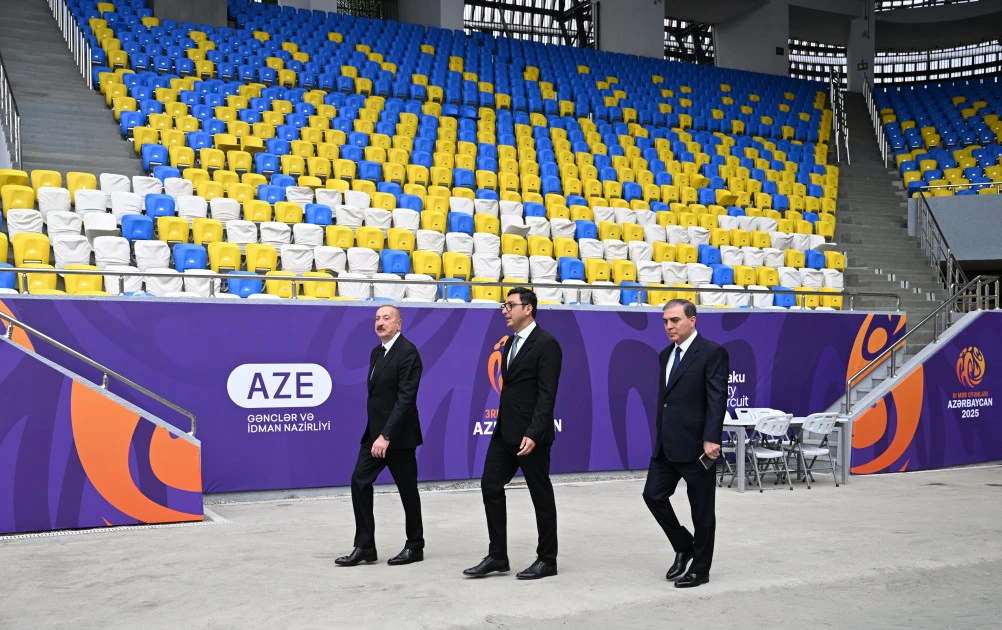 Prezident İlham Əliyev Gəncə şəhər stadionunun açılışında iştirak edib - FOTO 