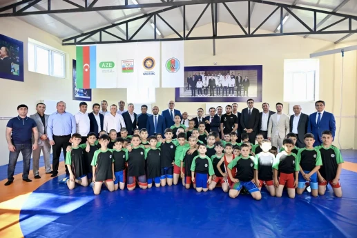 Qazaxın Daş Salahlı kəndində yeni sərbəst güləş zalı istifadəyə verilib