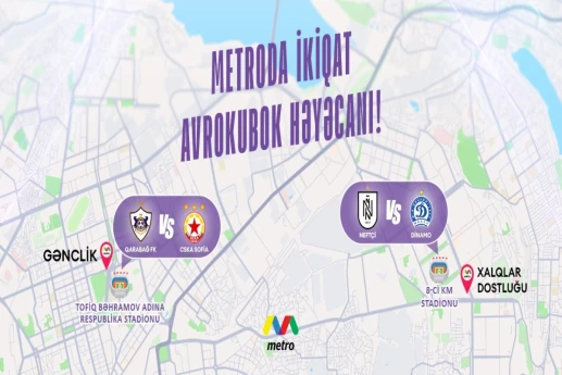 “Neftçi” və “Qarabağ”ın oyunu ilə əlaqədar metronun iş rejimi dəyişdiriləcək 