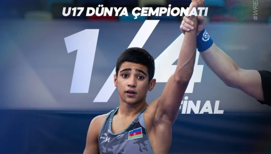 Abdurrahman Hüseynli dünya çempionatında 1/4 finala yüksəldi
