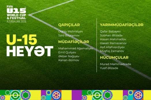 FIFA U-15 Dünya Çempionatı: Millimizin heyəti bəlli oldu 