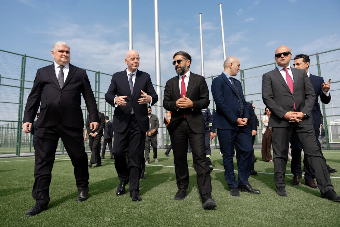 Canni İnfantino U-15 Dünya Çempionatına hazırlıq işlərinin gedişi ilə tanış olub - FOTOLAR 